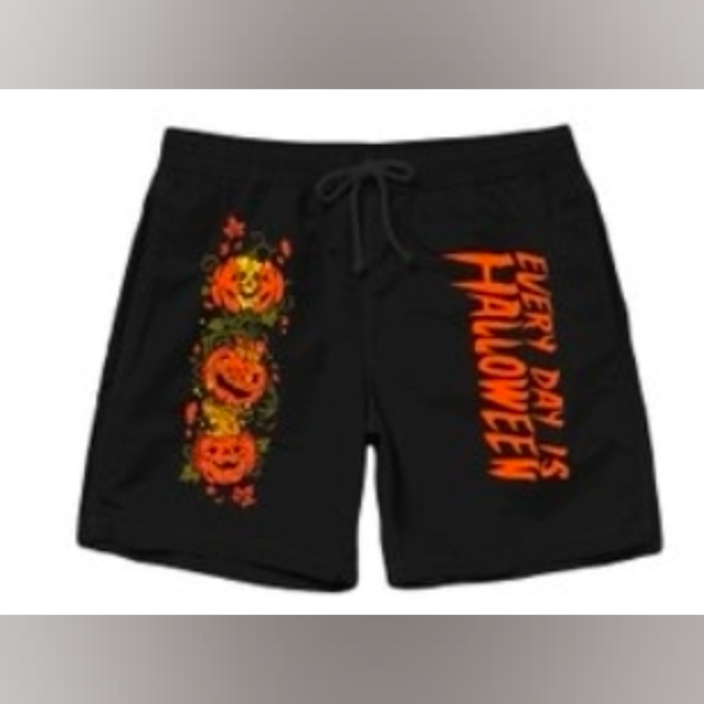 NWOT/ CAVITY COLORS Black Halloween Themed Shorts Size 34/ Large